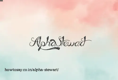 Alpha Stewart
