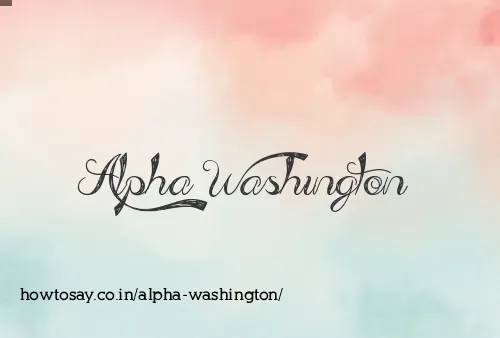 Alpha Washington