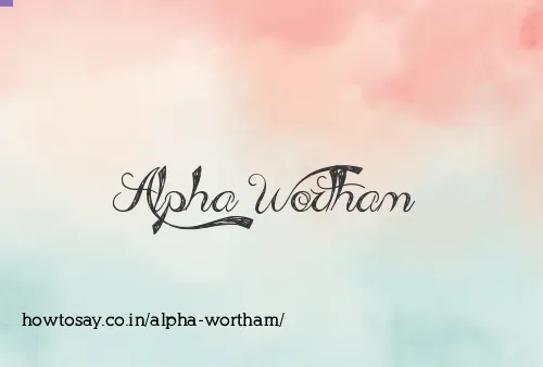 Alpha Wortham