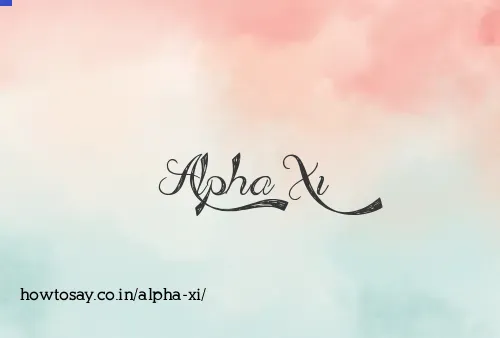 Alpha Xi