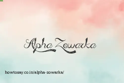 Alpha Zowarka
