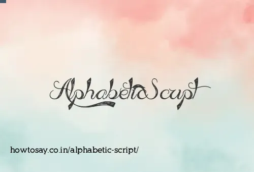 Alphabetic Script