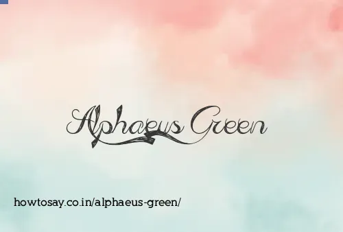 Alphaeus Green
