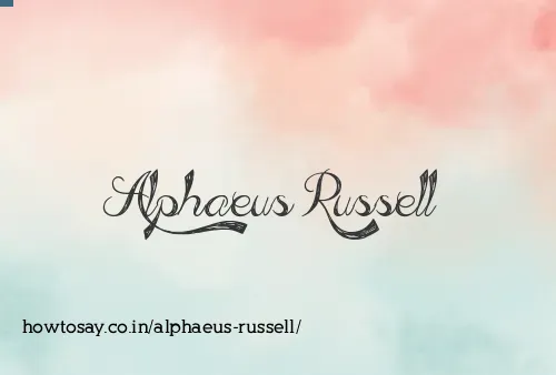 Alphaeus Russell