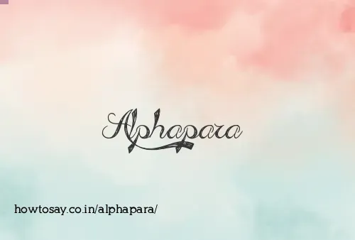 Alphapara