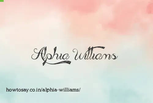 Alphia Williams