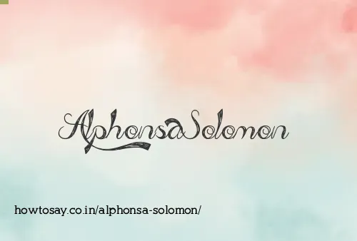 Alphonsa Solomon