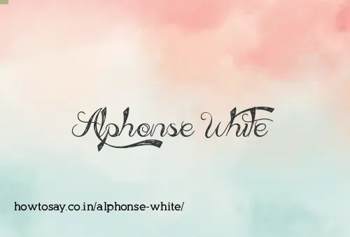 Alphonse White