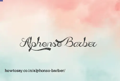 Alphonso Barber