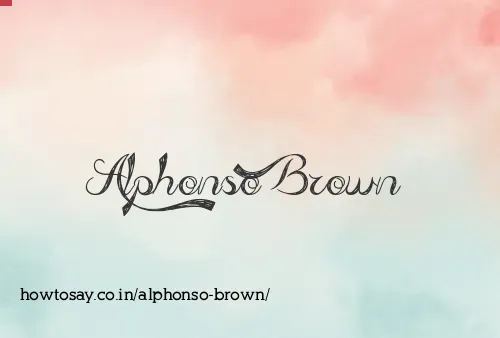 Alphonso Brown
