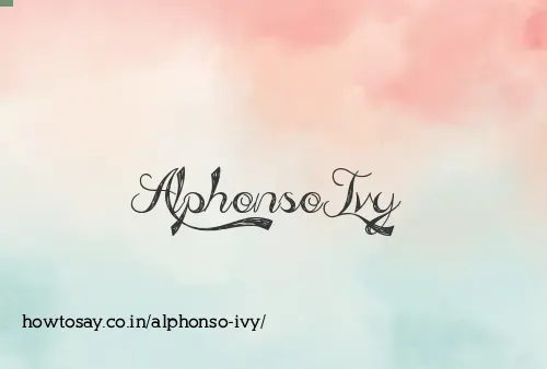 Alphonso Ivy