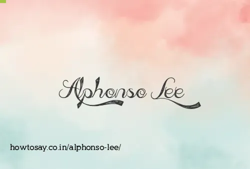 Alphonso Lee