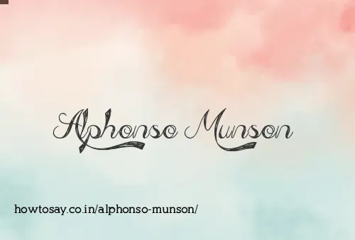 Alphonso Munson