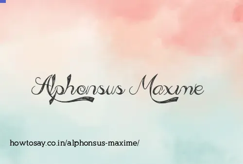 Alphonsus Maxime