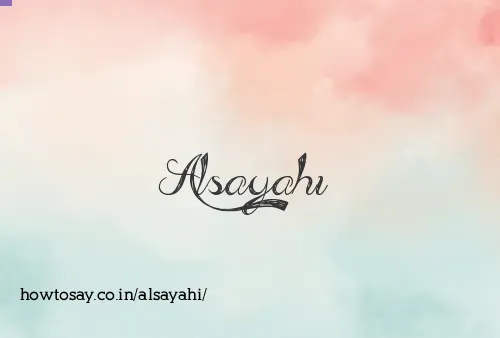 Alsayahi