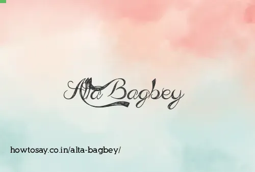 Alta Bagbey