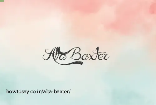 Alta Baxter