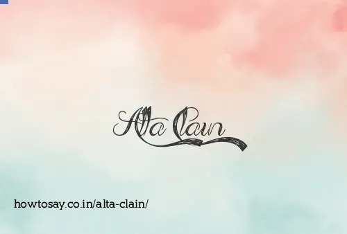 Alta Clain