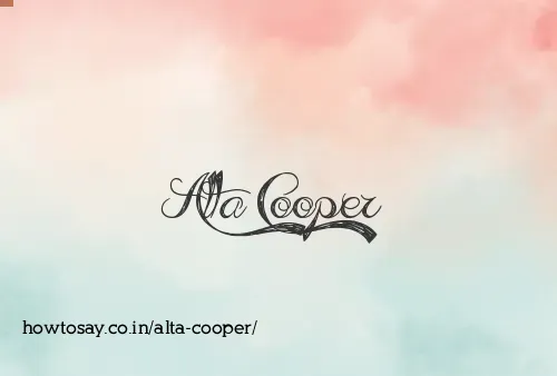Alta Cooper