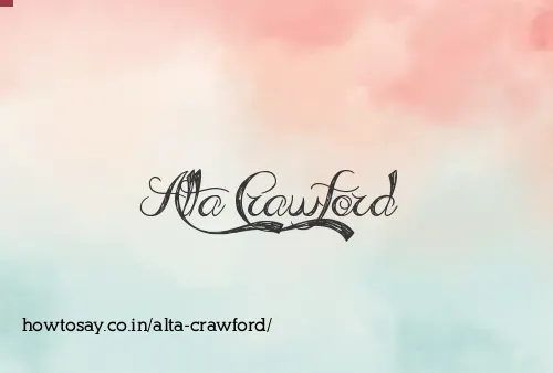 Alta Crawford