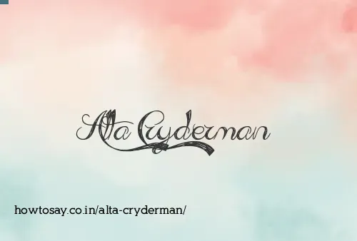 Alta Cryderman
