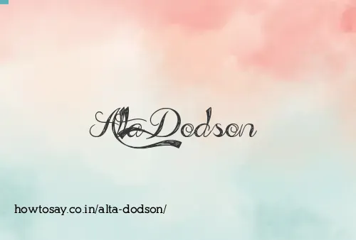 Alta Dodson