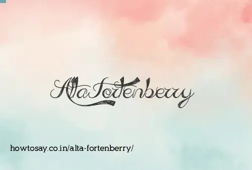 Alta Fortenberry