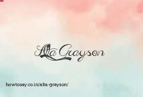 Alta Grayson