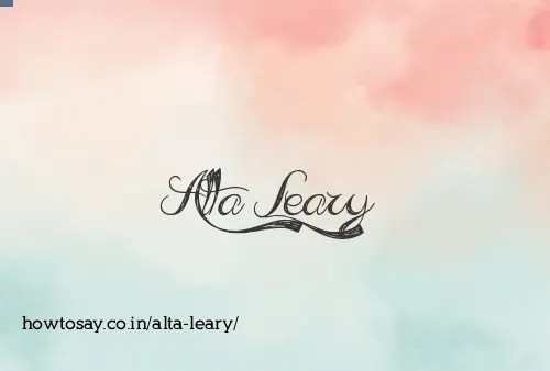 Alta Leary