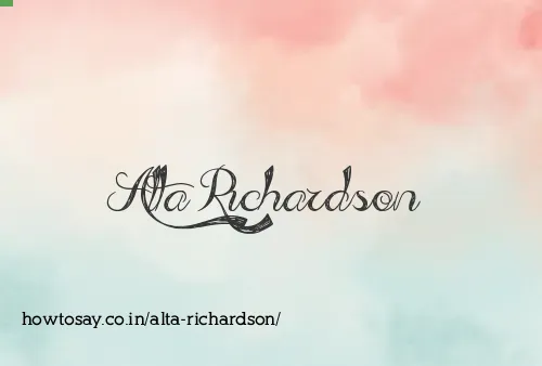 Alta Richardson