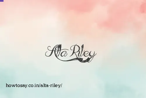 Alta Riley