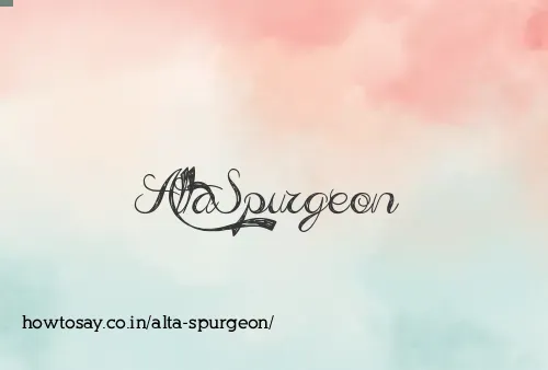 Alta Spurgeon