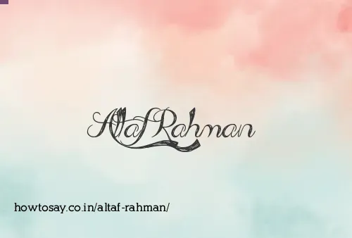 Altaf Rahman