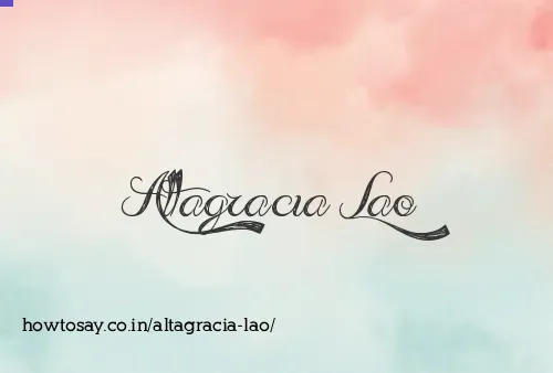 Altagracia Lao