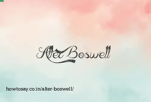 Alter Boswell