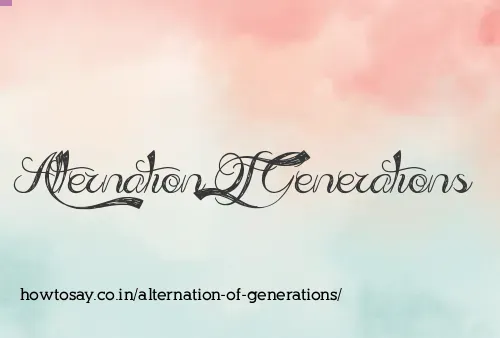 Alternation Of Generations