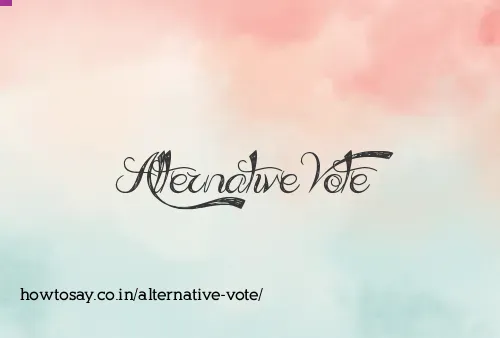 Alternative Vote