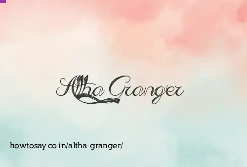 Altha Granger