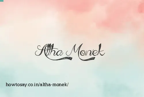 Altha Monek