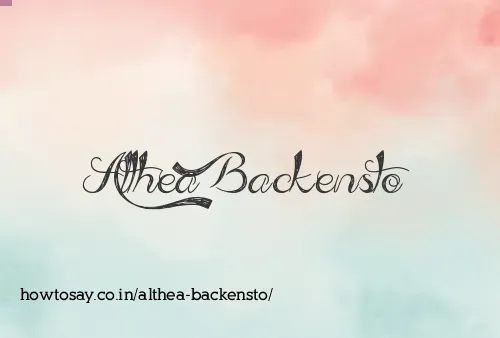 Althea Backensto