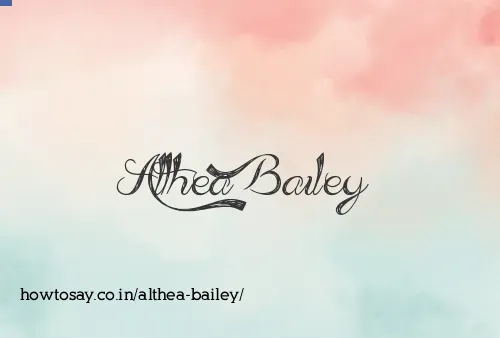 Althea Bailey