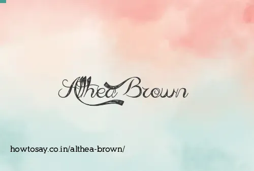 Althea Brown