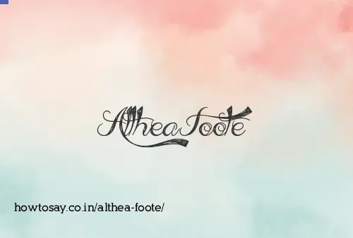 Althea Foote