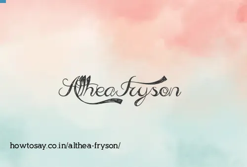 Althea Fryson