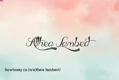 Althea Lambert