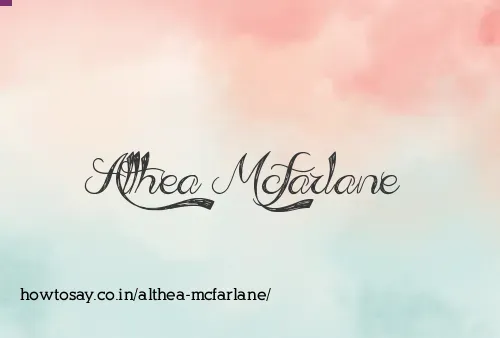 Althea Mcfarlane