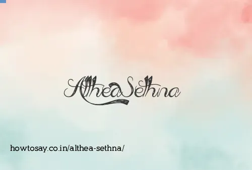 Althea Sethna