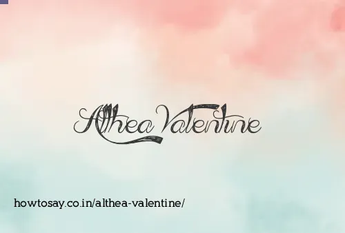 Althea Valentine