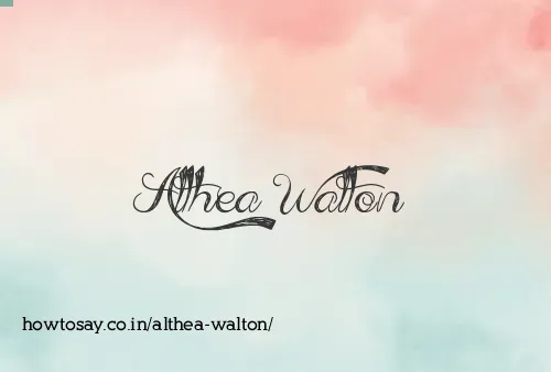 Althea Walton