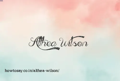 Althea Wilson